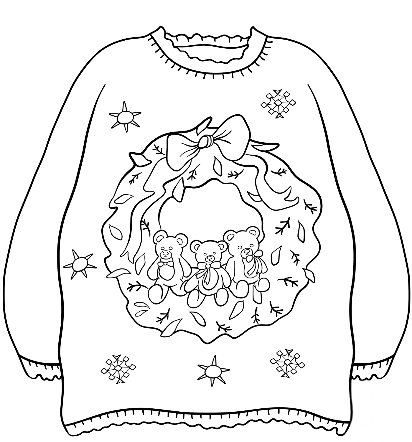 Christmas Sweater with Wreath