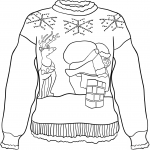 Christmas Sweater with Santa on...