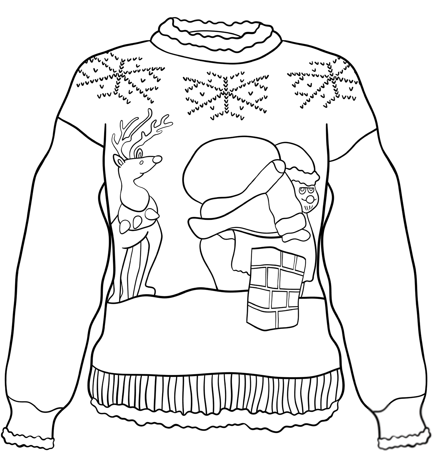 Christmas Sweater with Santa on...