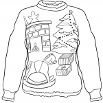 Sweater with Christmas Scene