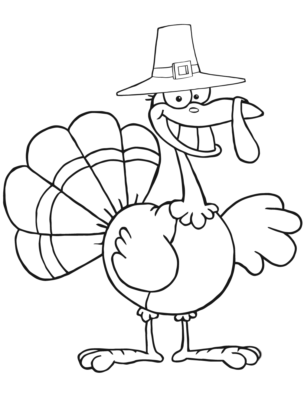 Cartoon Pilgrim Turkey