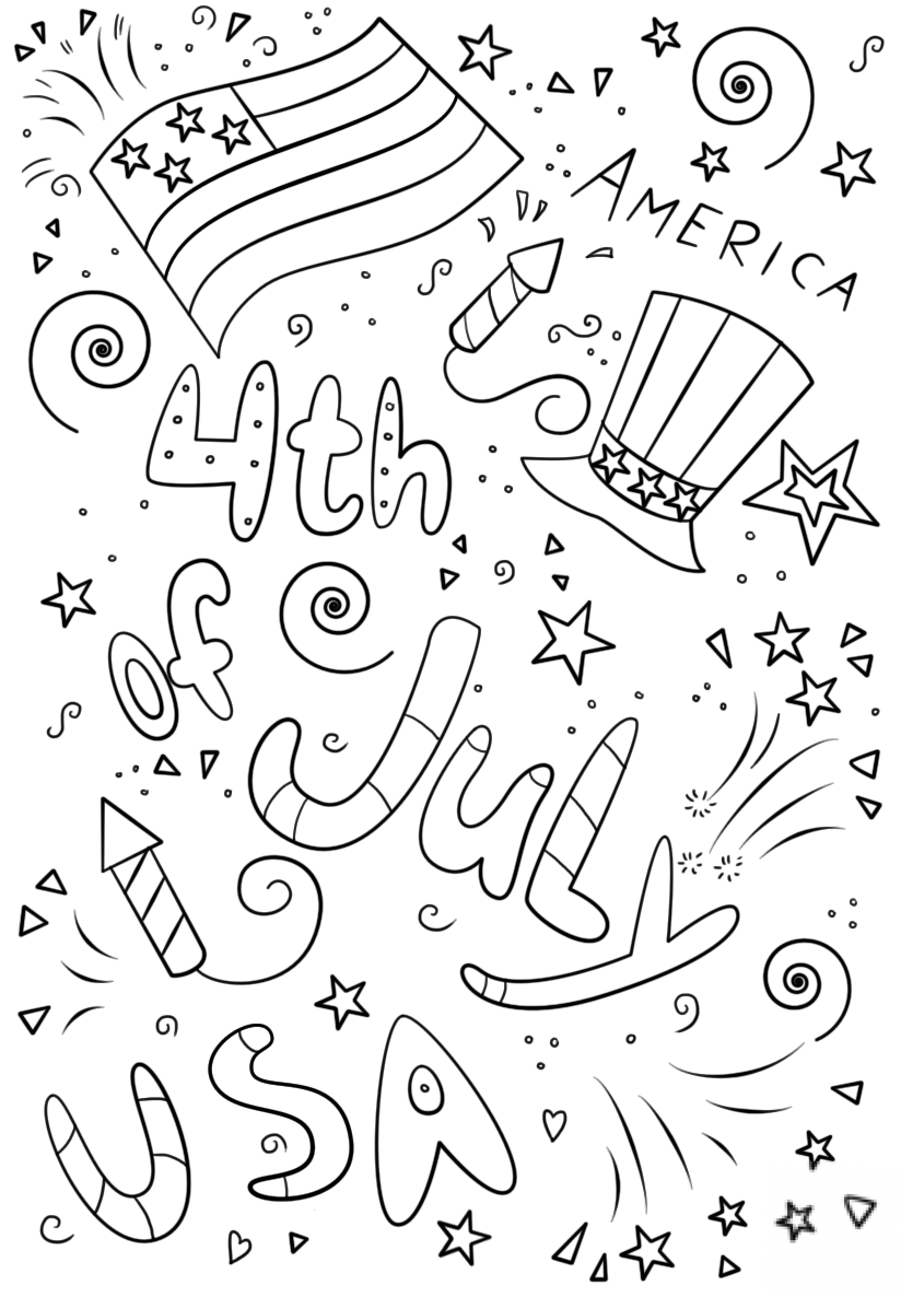 4th of July Doodle