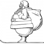 Santa Claus on Skis
