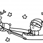 Santa Claus in Sleigh with Reindeer