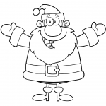 Happy Santa Claus with Open Arms...