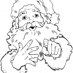 Santa Claus is Pointing Finger