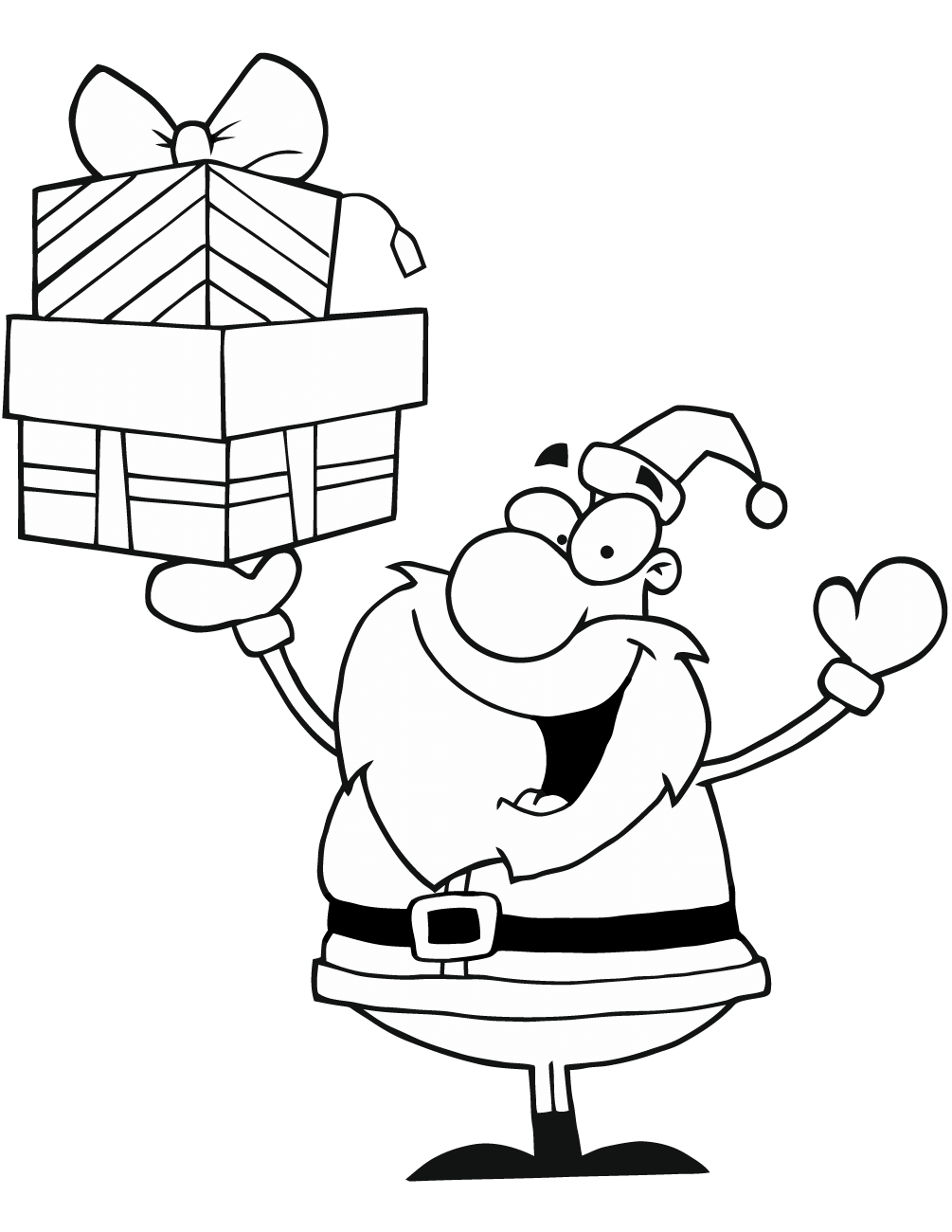 Santa Claus Holding Presents