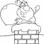 Santa Claus in Chimney