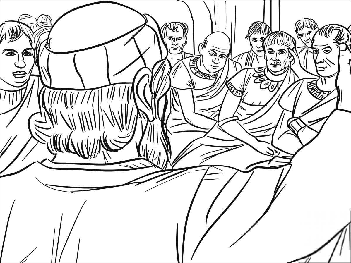 Peter Speaks to Cornelius