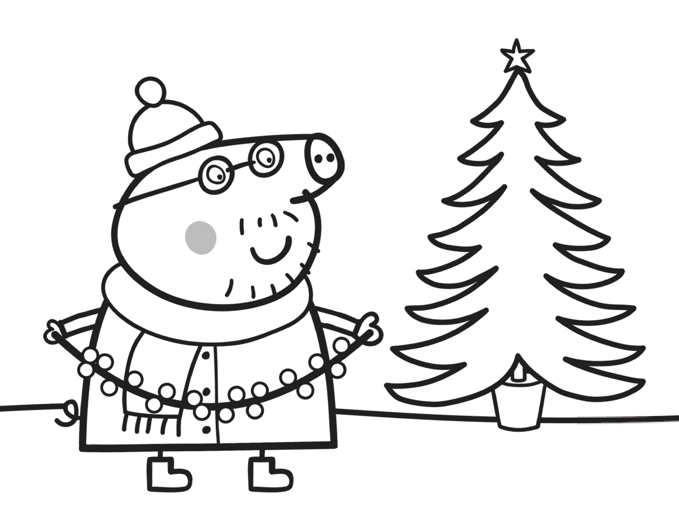 Daddy Pig Decorates Xmas Tree