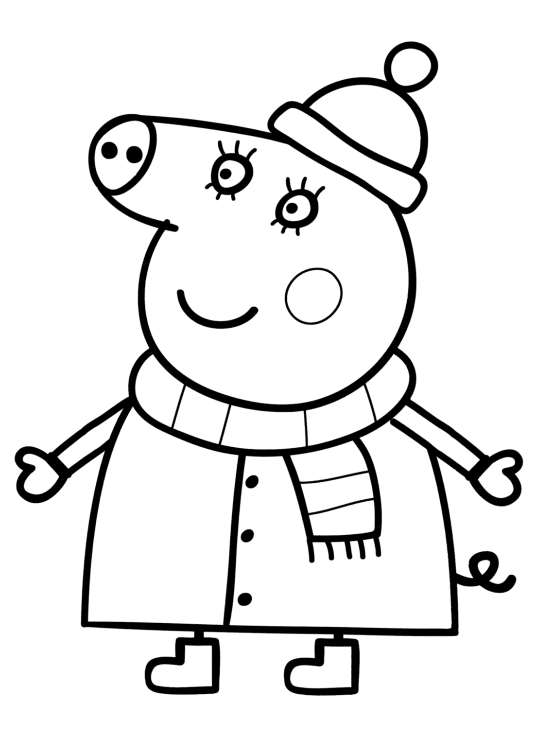 Mummy Pig in Winter Suit
