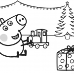 George Plays with Xmas Train