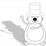 Groundhog with Shadow