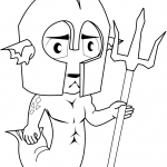 Merman with Poseidon's Trident