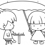 Children Playing Chess While Raining