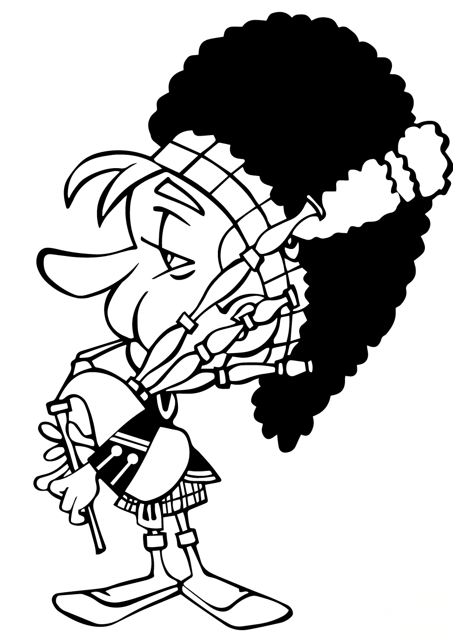 Bagpipe Scottish Soldier