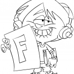 Child Holding up Report Card with...