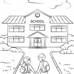 Boy and Girl Going to School