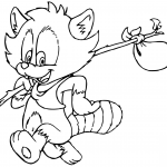 Cute Cartoon Raccoon