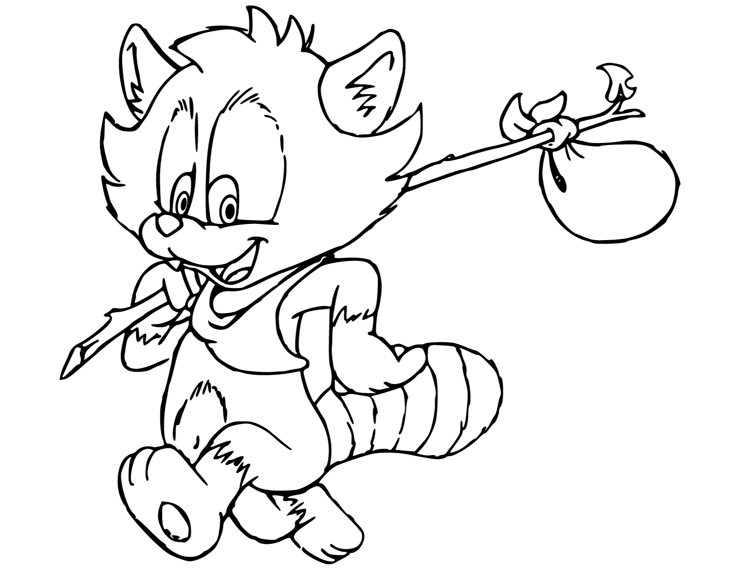 Cute Cartoon Raccoon