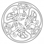 Celtycki projekt ozdobny z Księgi z...