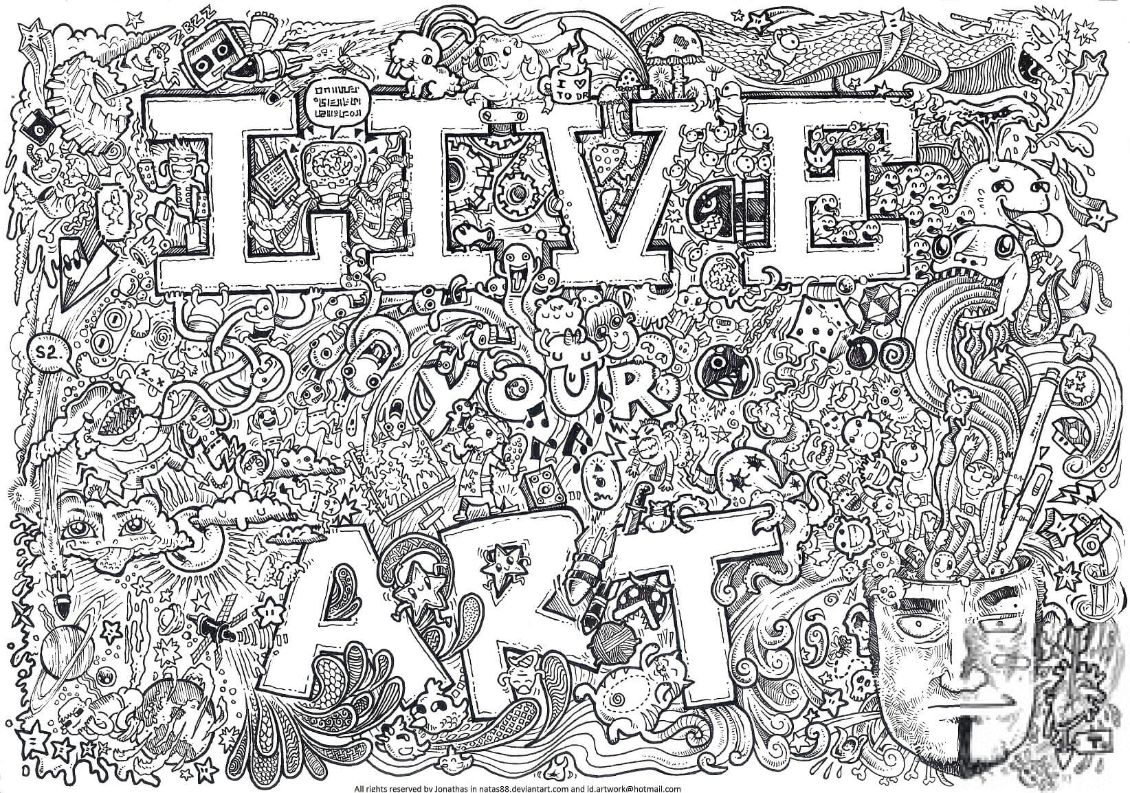 Live Your Art Doodle