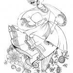 Dancing Woman in a Folk Costume