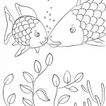 Malutka Rybka rozmawia z Tęczową Rybką