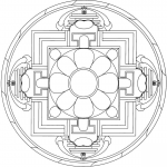 Yantra Mandala with Flower