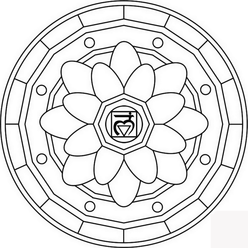 Mandala with Muladhara Symbol