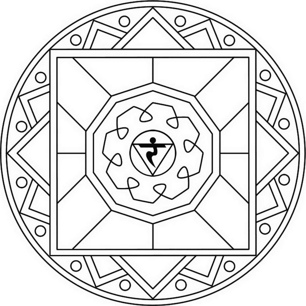 Mandala with Manipura Symbol