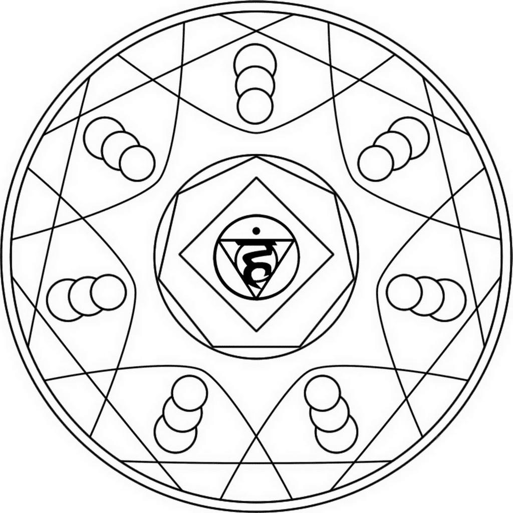 Mandala with Vishuddha Symbol