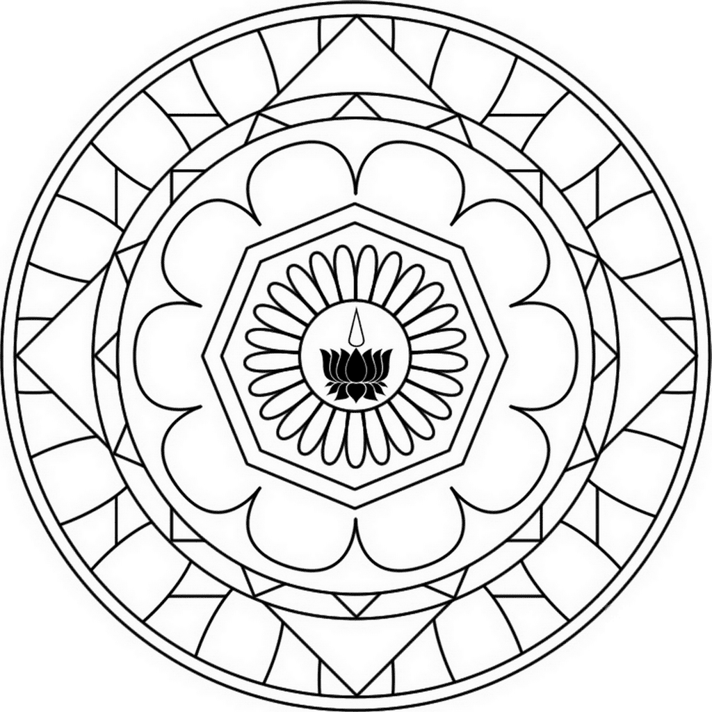 Mandala with Ayyavazhi