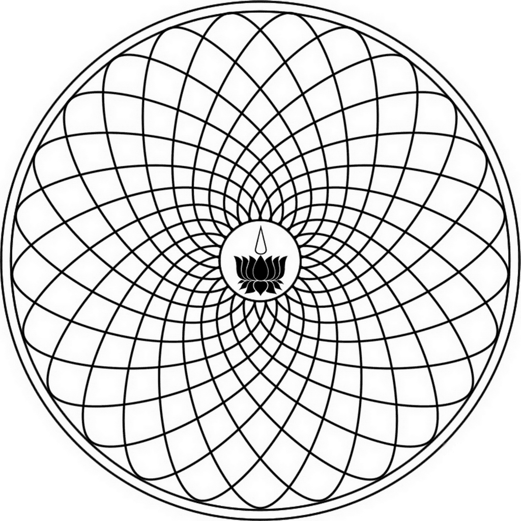 Ellipse Mandala with Ayyavazhi