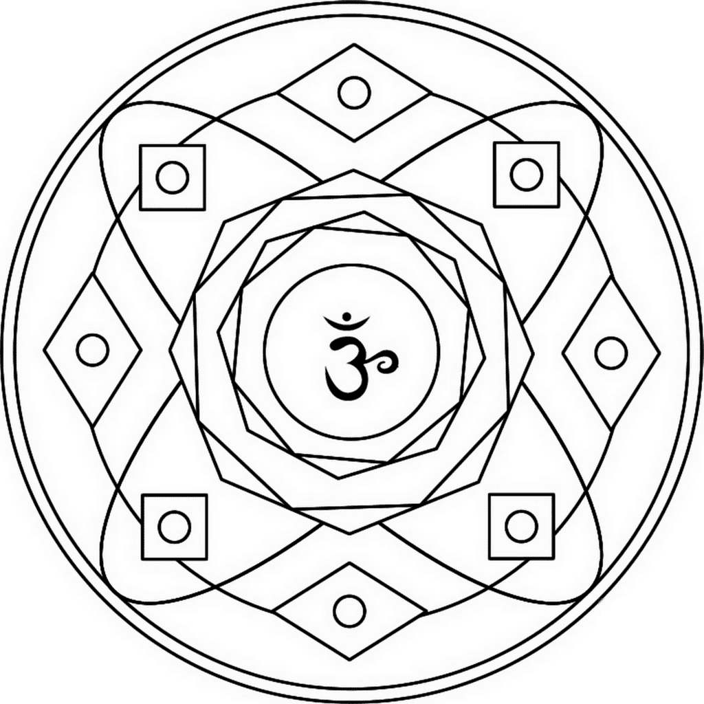 Mandala with Sahasrara Symbol
