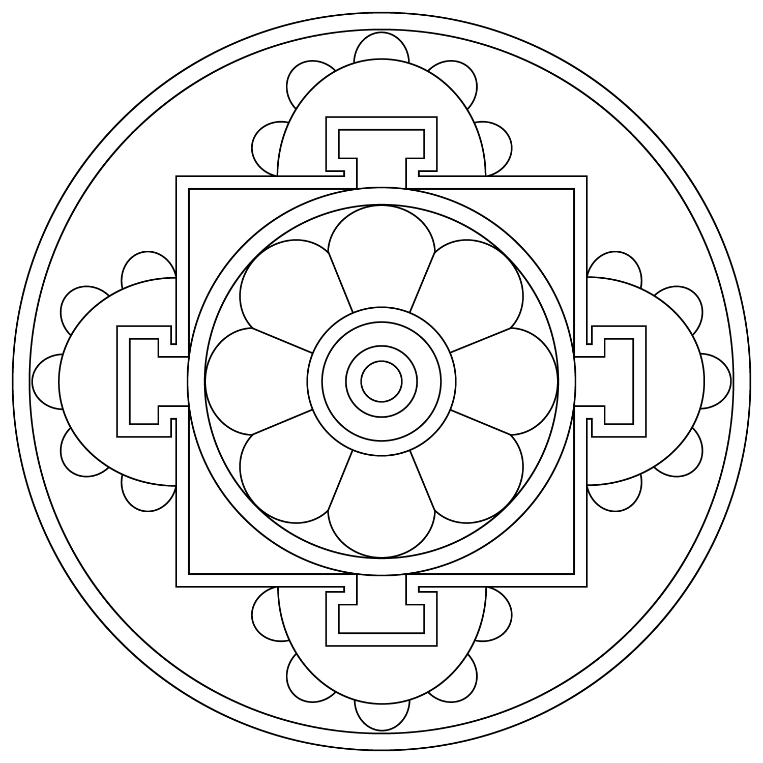 Simple Tibetan Mandala