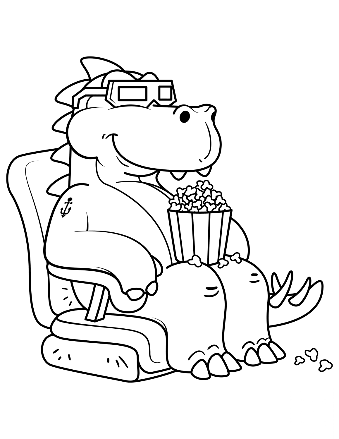 Tyrannosaurus Eating the Popcorn in...