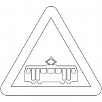 "Tram Crossing" Sign in the United...