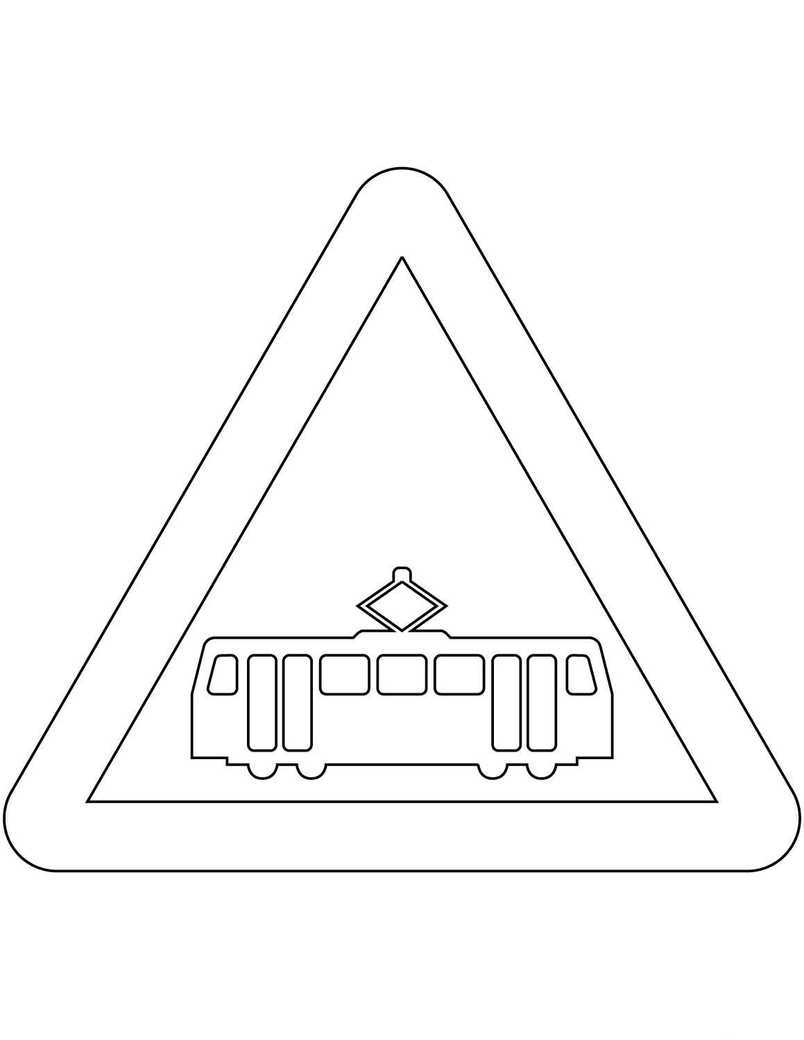 "Tram Crossing" Sign in the United...