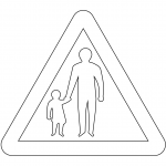 "Pedestrians Ahead" Sign in the...