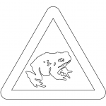"Migratory Toad Crossing" Sign in...