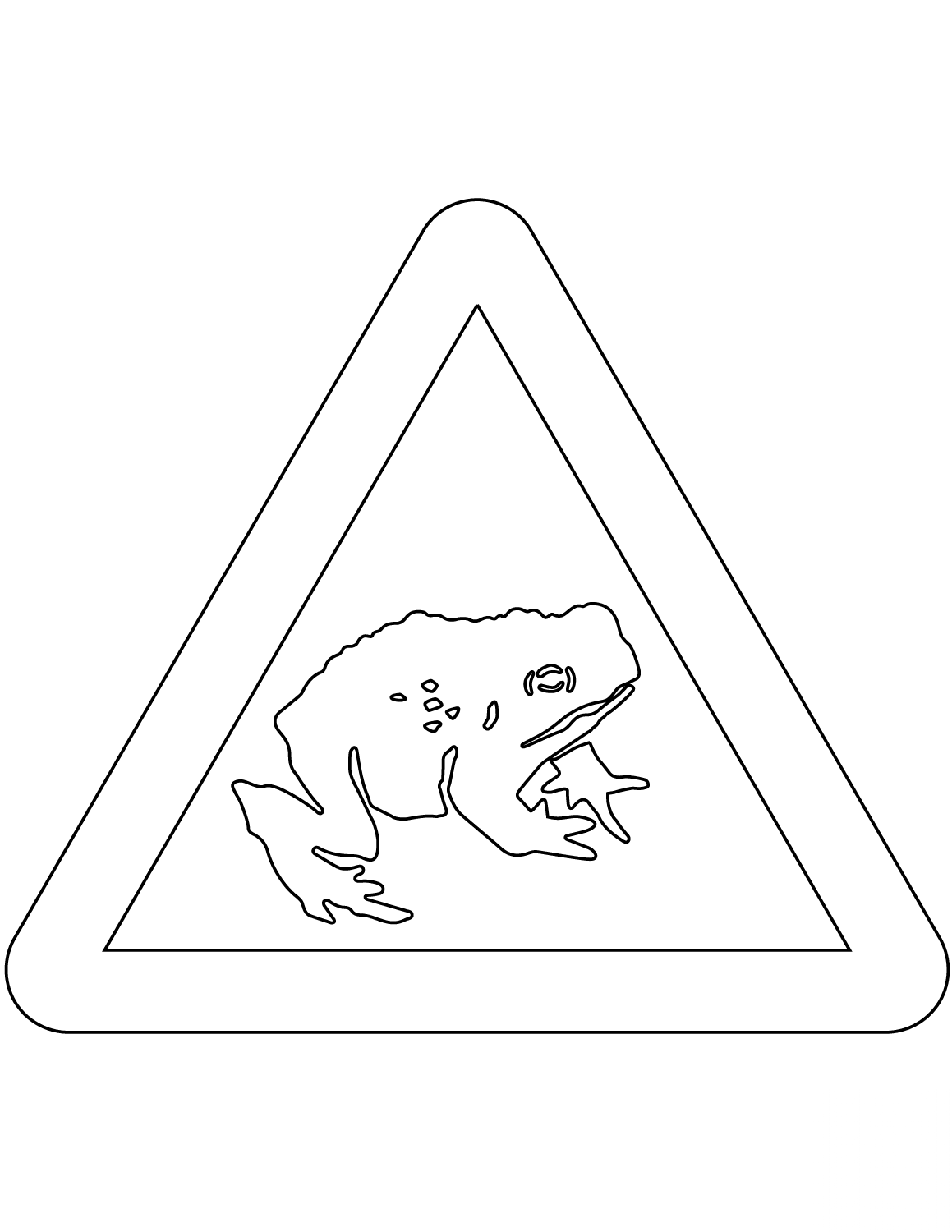 "Migratory Toad Crossing" Sign in...