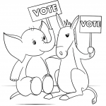 Cute Elephant and Donkey at...