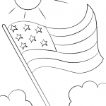Cartoon USA Flag