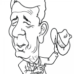 Karykatura Ronalda Reagana