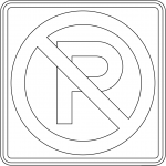 "No Parking" Sign in the USA