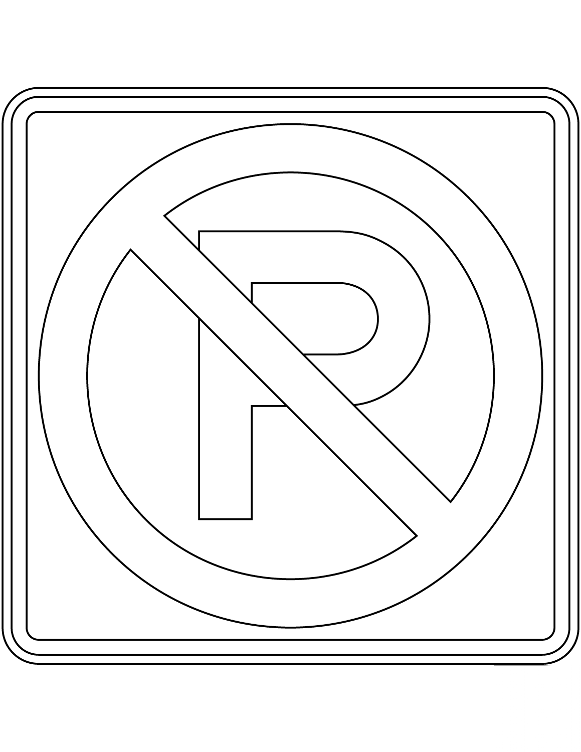 "No Parking" Sign in the USA