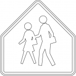 "School" Sign in the USA