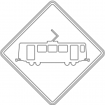 "Light Rail Crossing" Sign in the USA