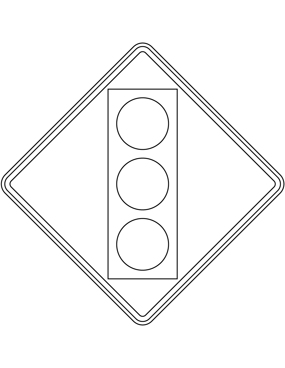 "Traffic Signal Ahead" Sign in the USA